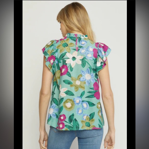 Entro Floral Ruffle Blouse - Picture 2 of 15